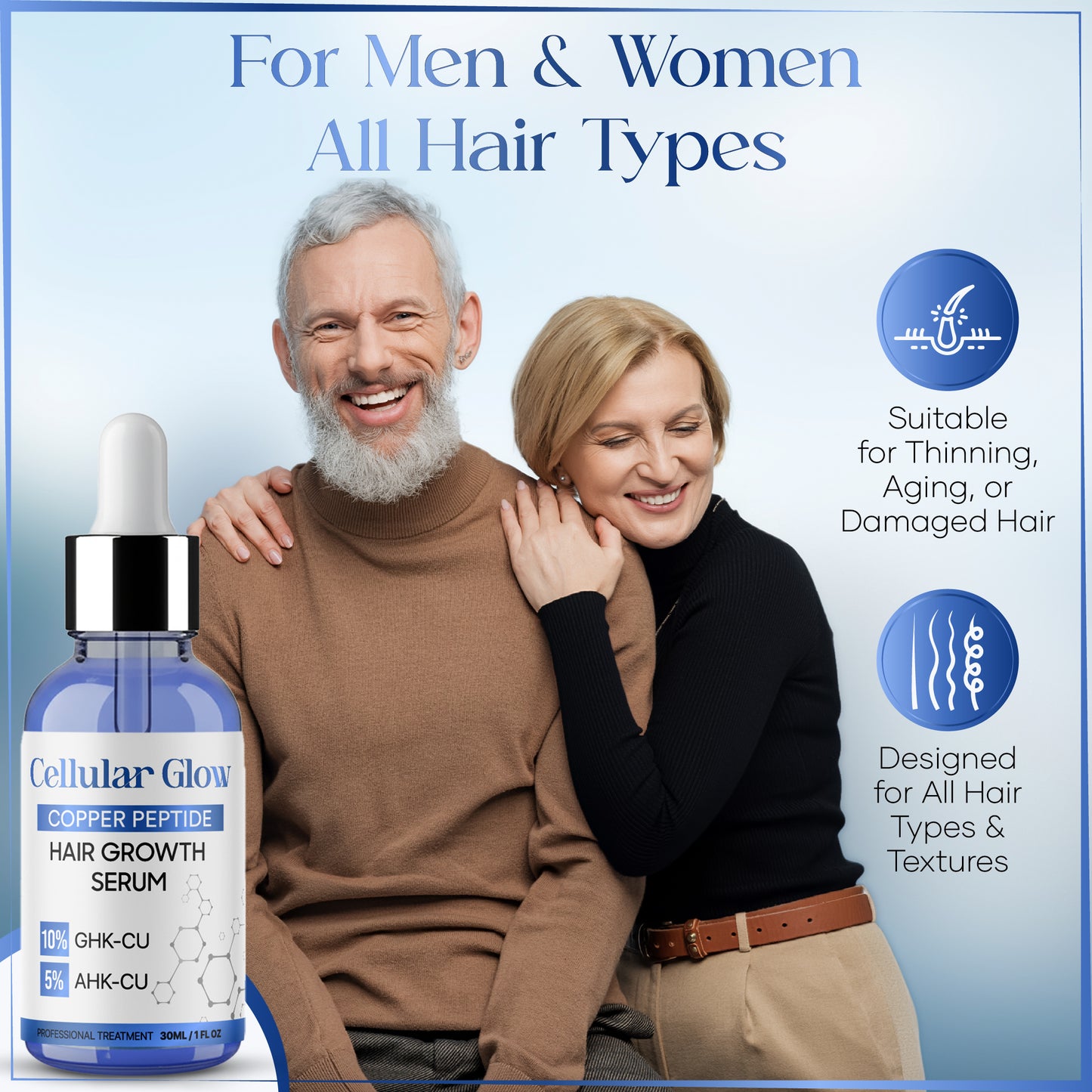 Cellular Glow Hair Serum – 10% GHK-Cu + 5% AHK-Cu Peptides