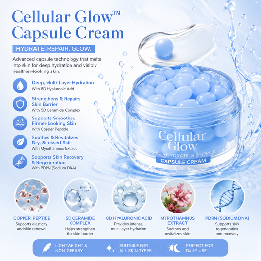 Cellular Glow GHK-CU 6-in-1 Capsule Cream for Face
