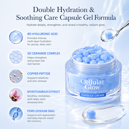 Cellular Glow GHK-CU 6-in-1 Capsule Cream for Face