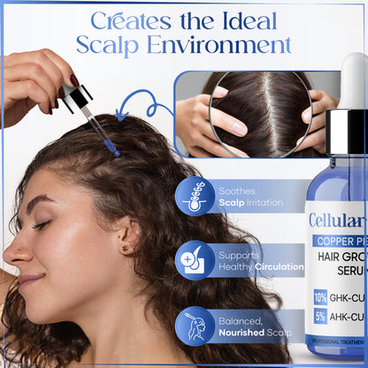 Cellular Glow Hair Serum – 10% GHK-Cu + 5% AHK-Cu Peptides