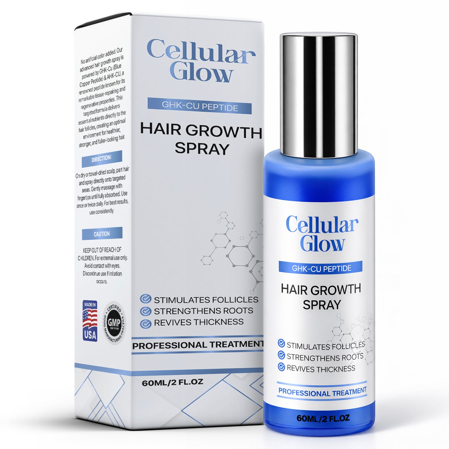 Cellular Glow Spray Hair Serum – 10% GHK-Cu + 5% AHK-Cu Peptides