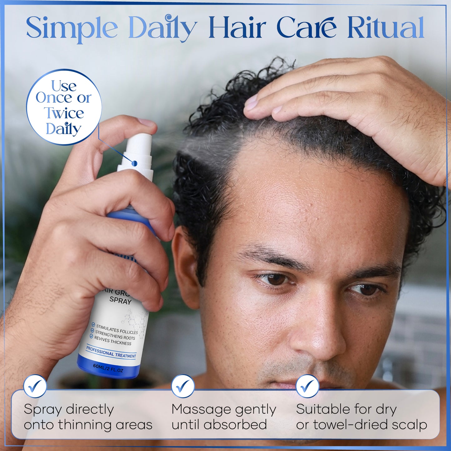 Cellular Glow Spray Hair Serum – 10% GHK-Cu + 5% AHK-Cu Peptides